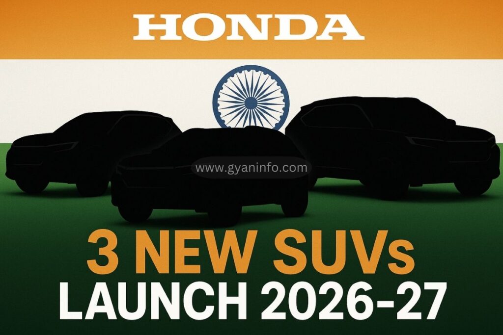 Honda to Launch 3 New SUVs in India by 2026-27
