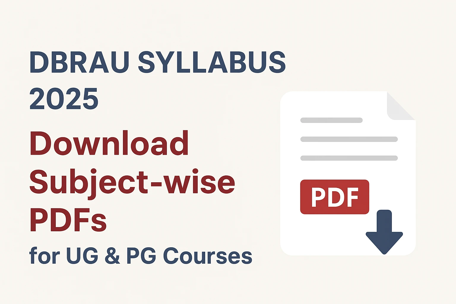 Download DBRAU Syllabus 2025 – UG & PG Course PDFs at Agra University